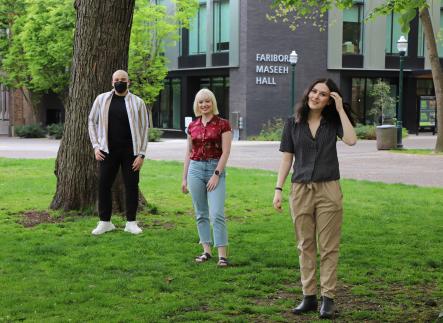 Four Years Free students outside