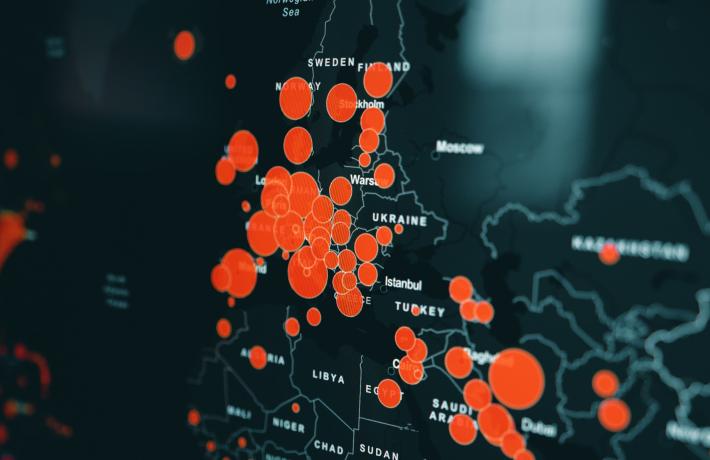 map of the world highlighting statistical hot spots