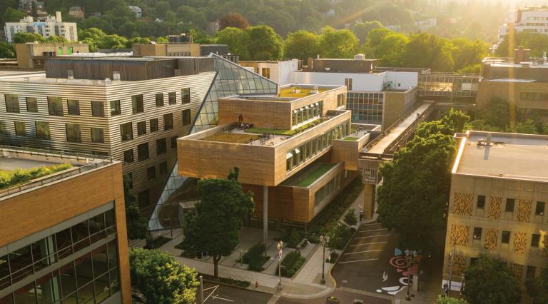 Aerial view of the Karl Miller Center