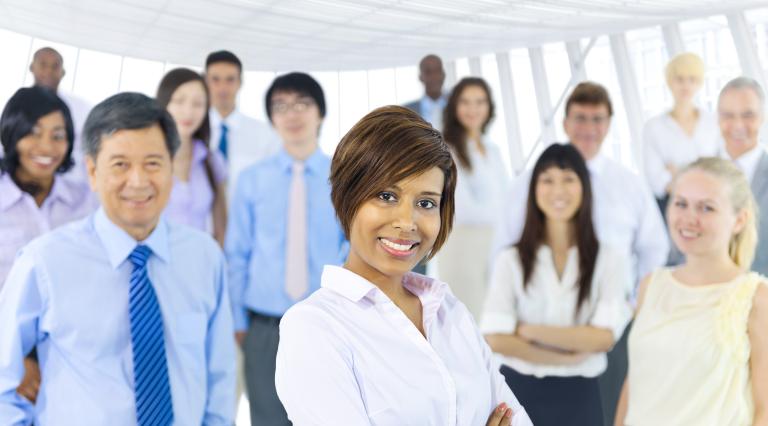 training and development students from portland state standing in a group