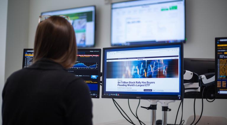 Person sitting at computer