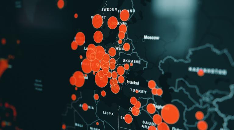 map of the world highlighting statistical hot spots