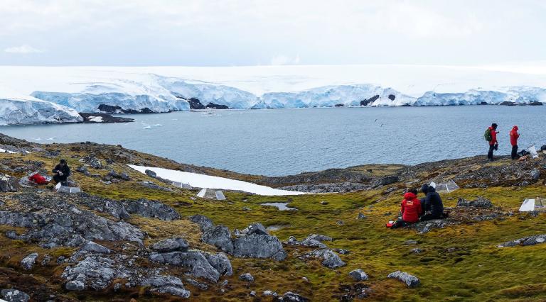 Students doing research in Antarctica