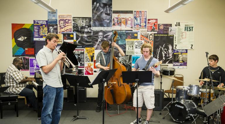 PSU music students performing jazz