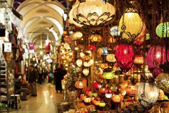 Lantern shop in the Middle East