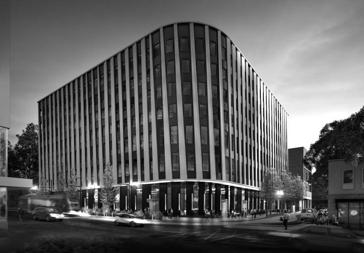 Vanport Building Photo in Black and White