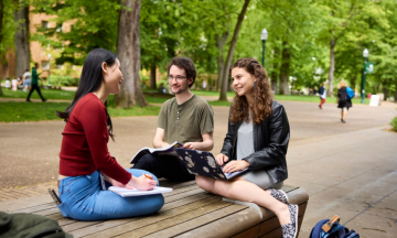 Students on Park Blocks