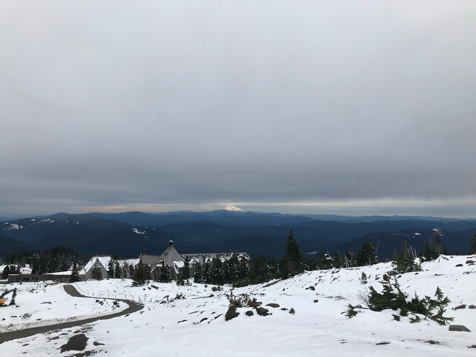 The image is of a snowy landscape. 