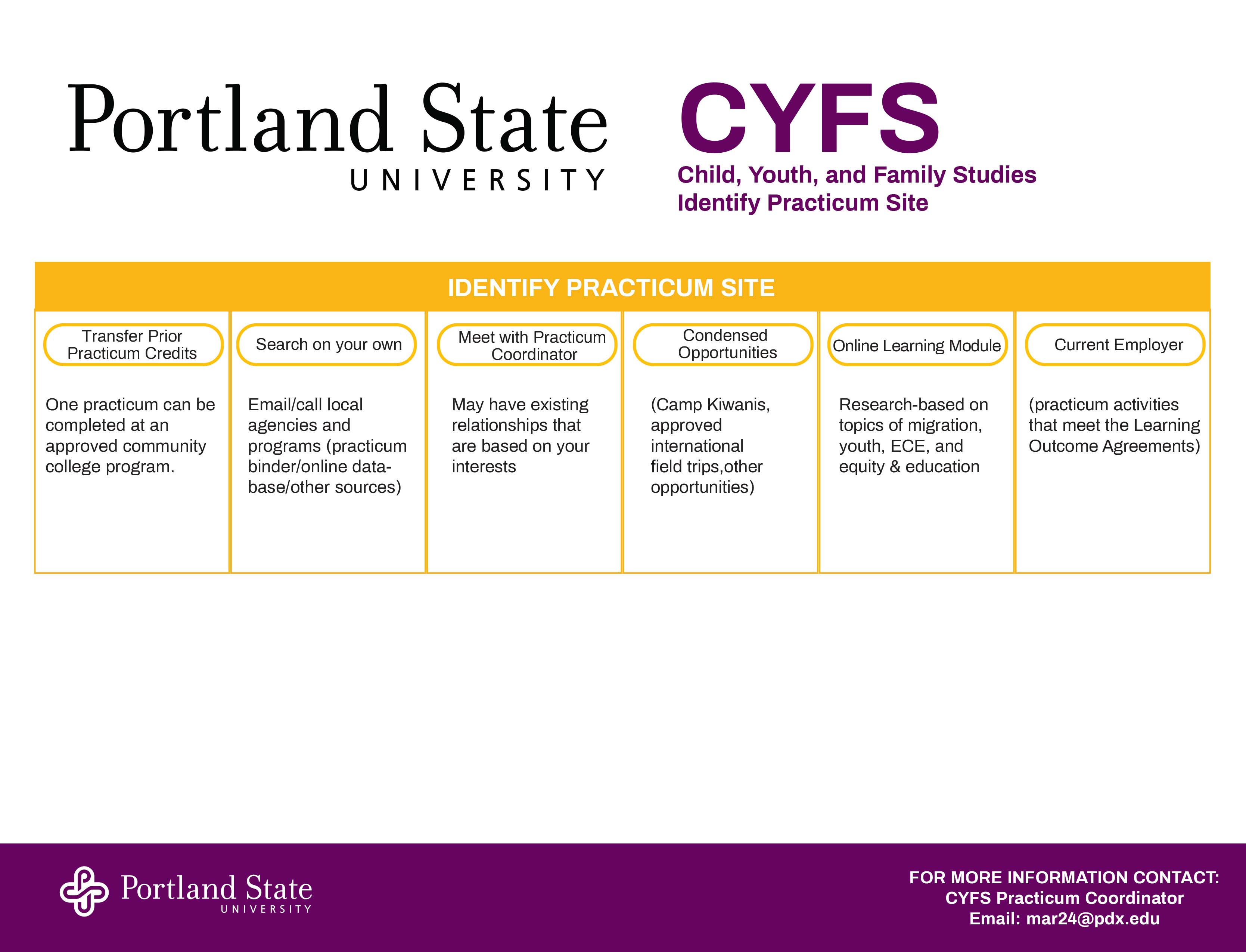 CYFS Graph Identiying practicum site 