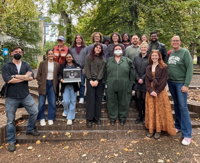 A group of graduate students in the PSU park blocks. 