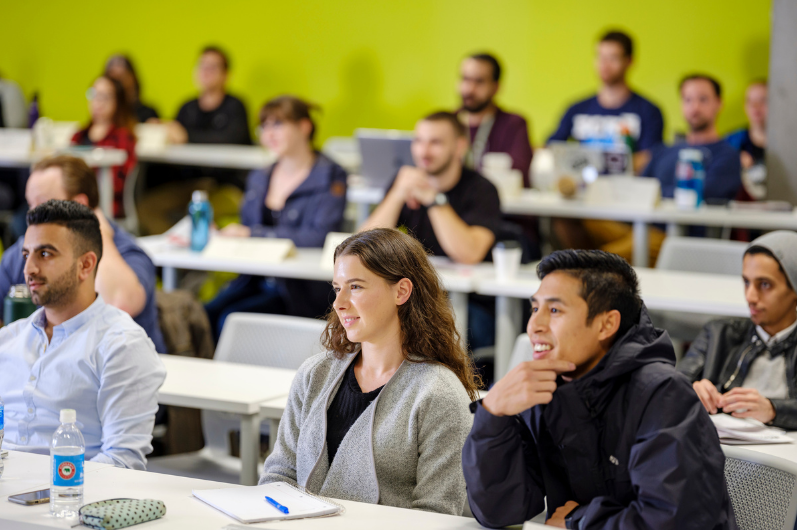 two student sitting in a classroom