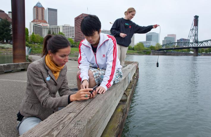Research by river