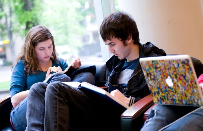 Students studying