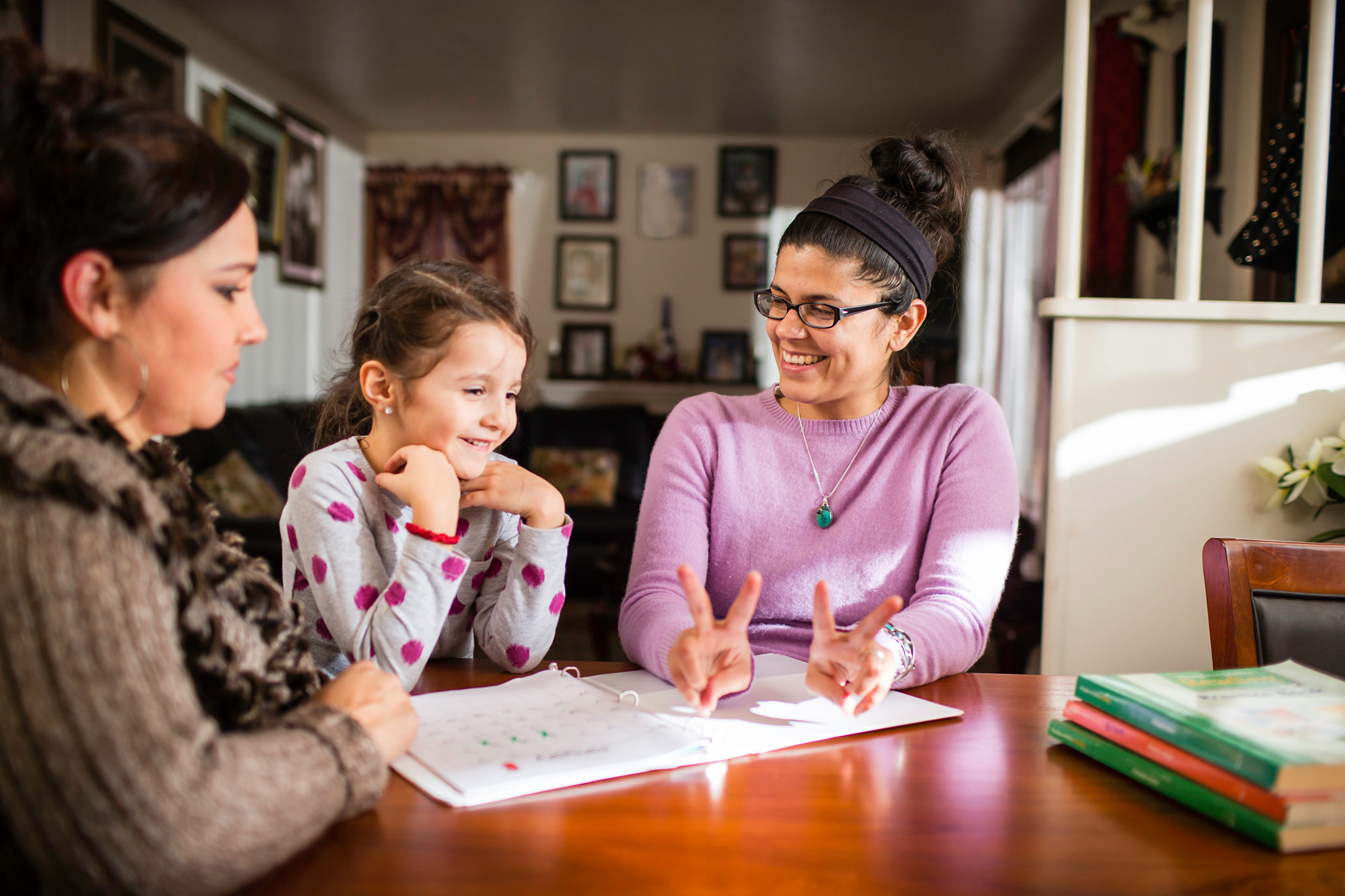 PSU Speech and Hearing student working with a child