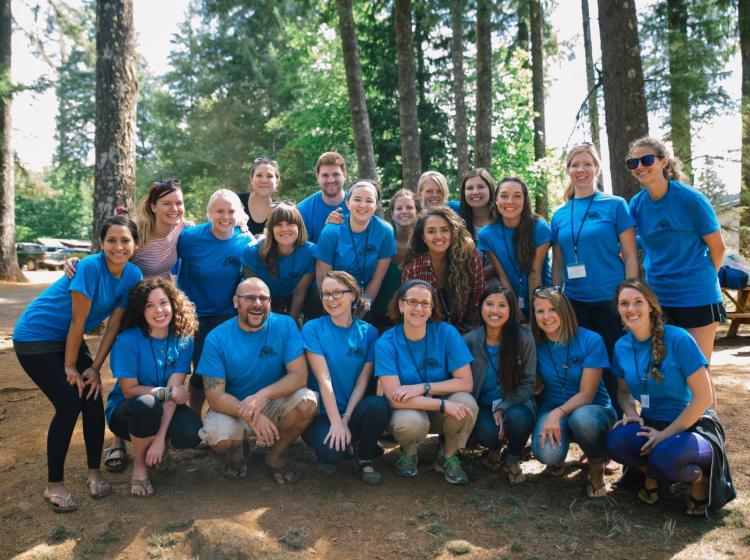 Group photo of students at Camp Odakoda