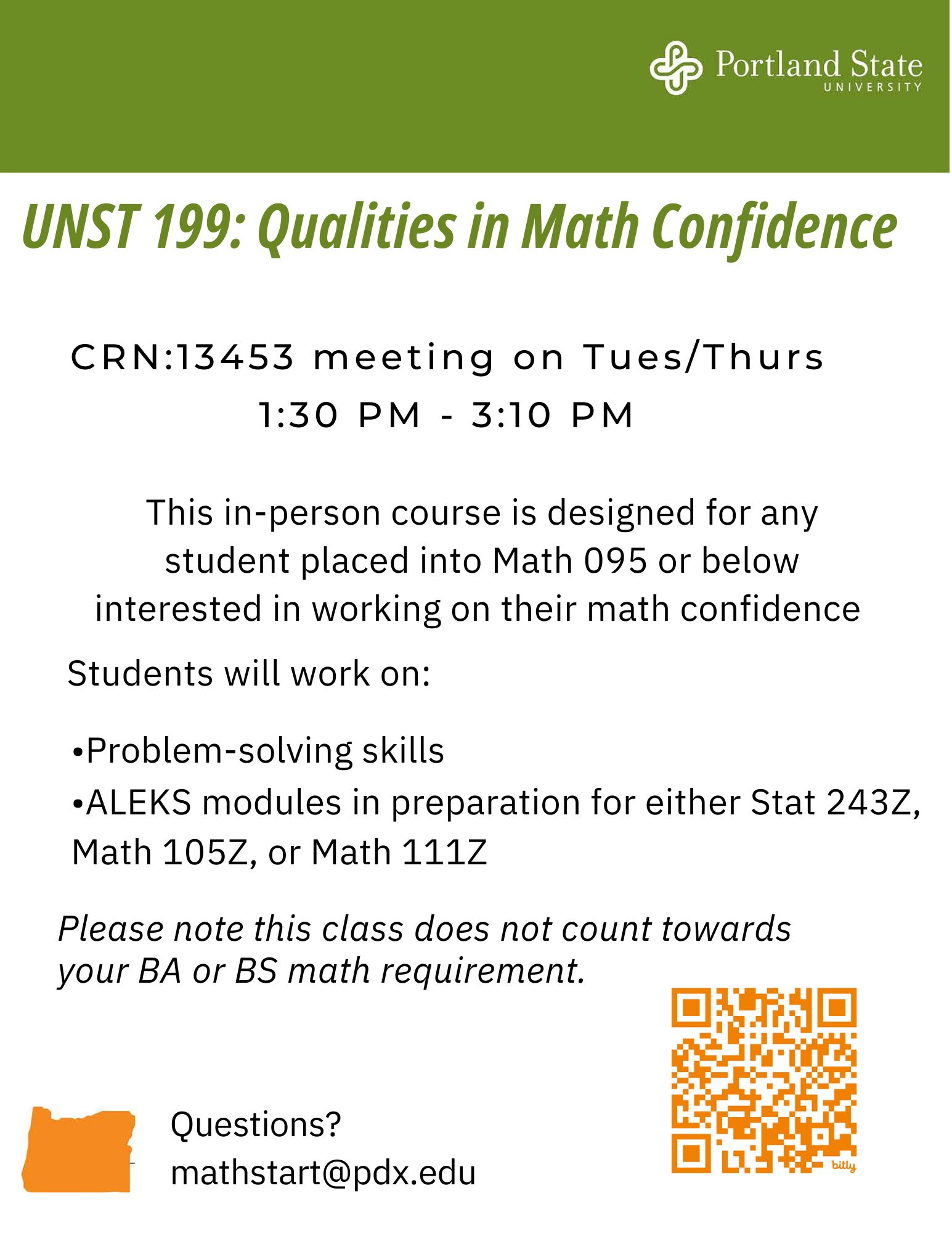 UNST 199 Math Start