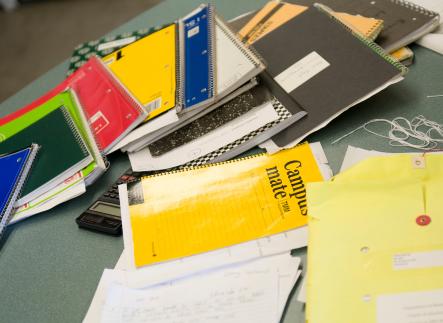 Pile of composition notebooks