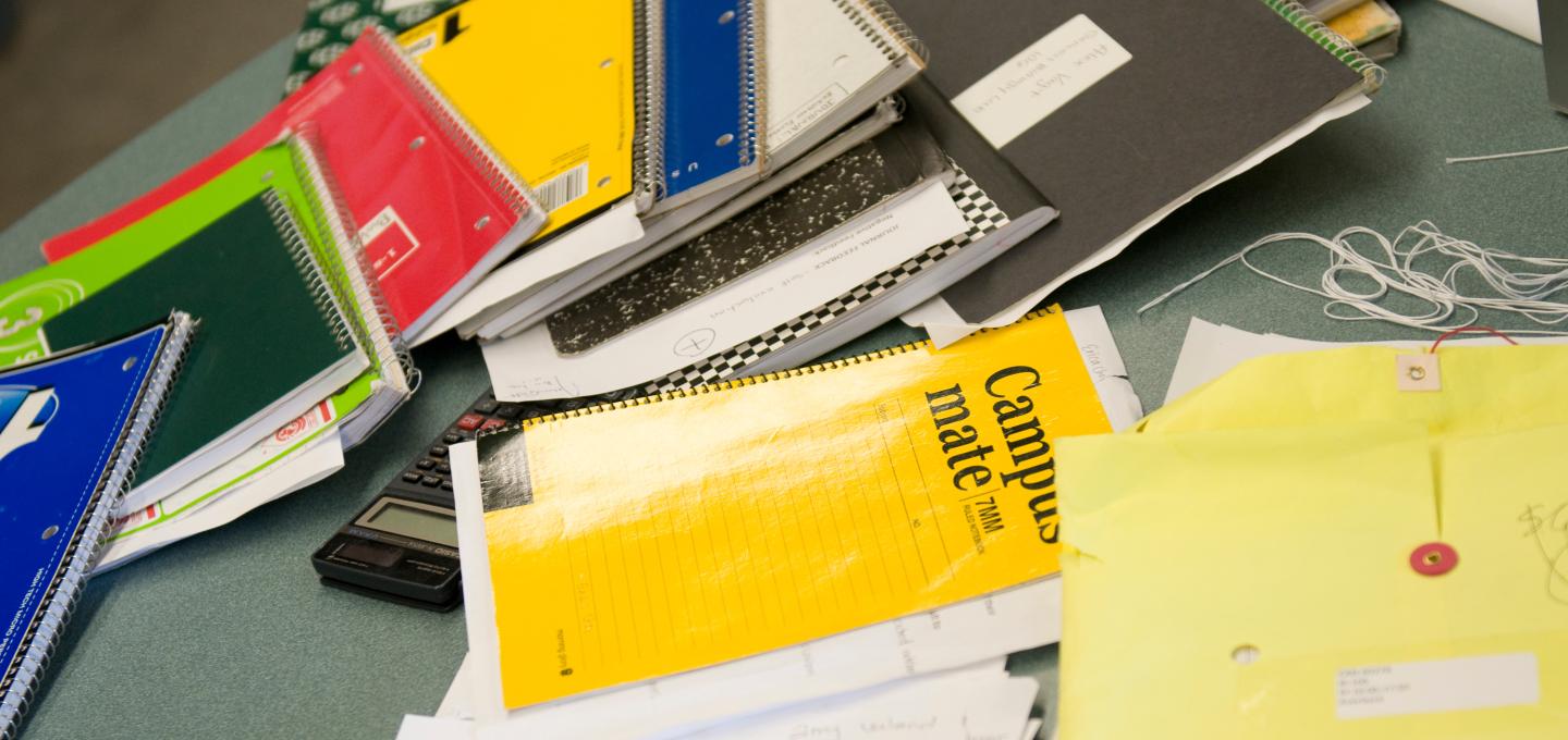 Pile of composition notebooks