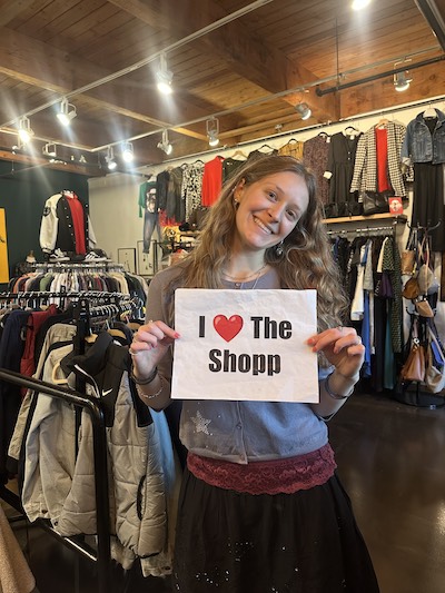 Ella Cunningham volunteers at The Shopp