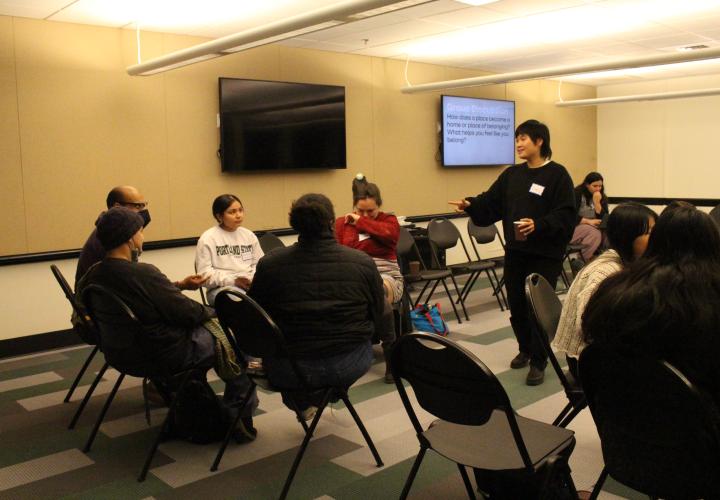 students in a discussion 