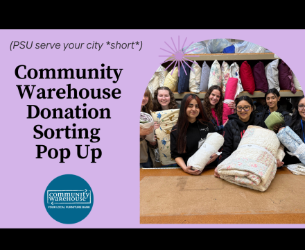Community Warehouse Donation sorting pop up