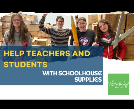 Help teachers and students with school house supplies  