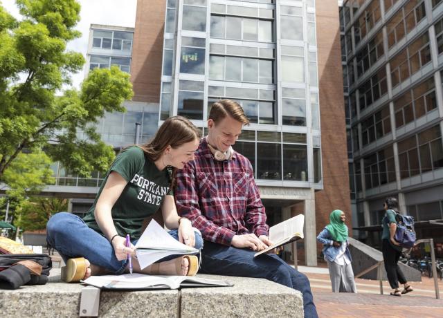 Students Studying outdoors