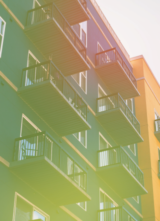 apartment buildings
