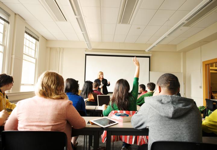 PSU students in a classroom.