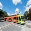 Streetcar stroll'n down the street