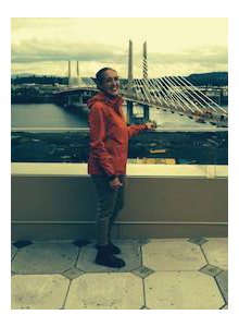 Kimberly Gottschalk with Tillikum bridge in background