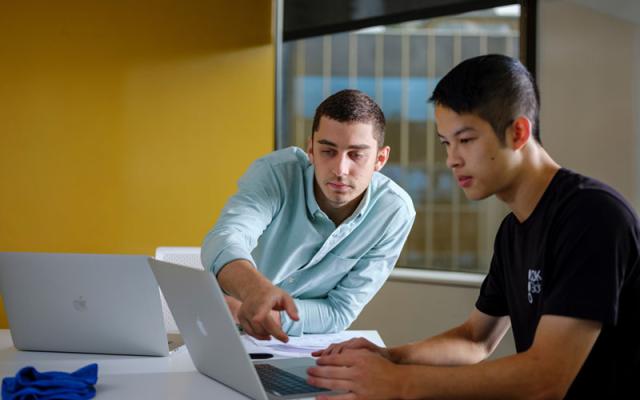 Student meeting with a counselor