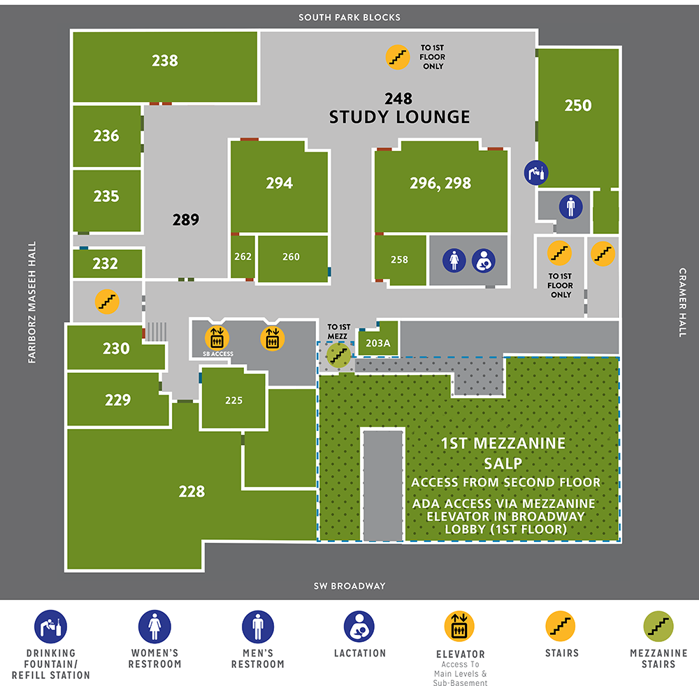 Student Cultural Centers and meeting space are on the second floor of Smith.