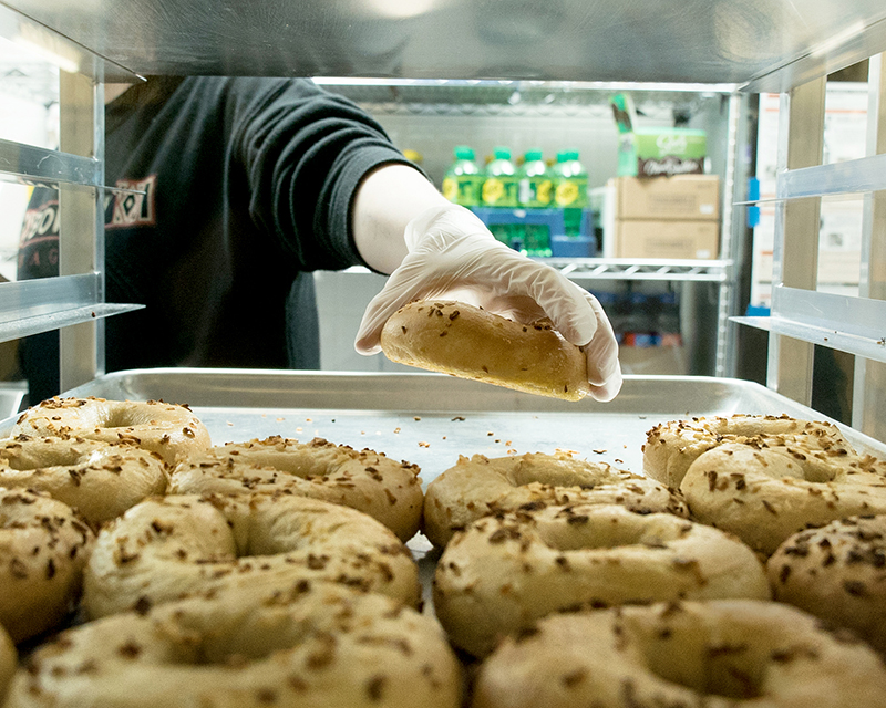 Bowery Bagels is located on the ground floor of Smith.