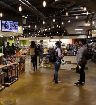 Food, coffee and snacks are available at Smith Memorial Student Union.