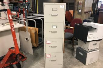 4-drawer vertical file cabinet, beige