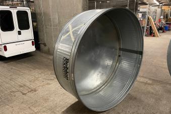 tank on its side