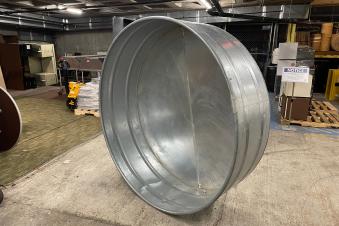 tank on its side
