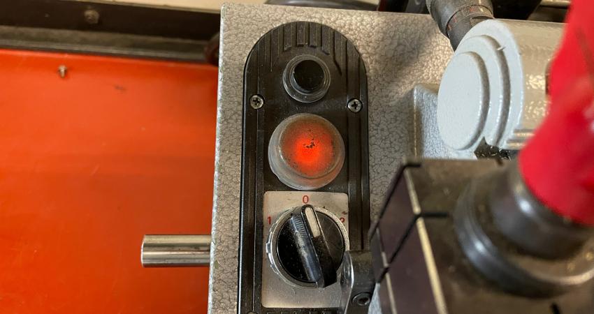 power button and control knob