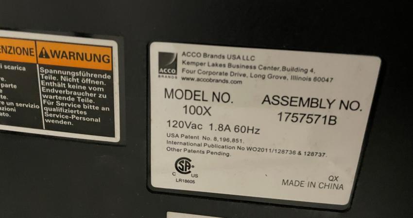 data plate