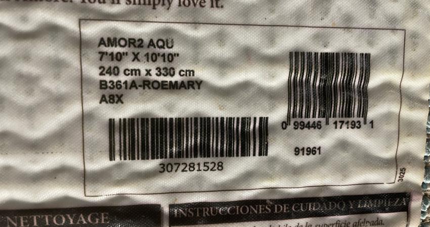 UPC sticker