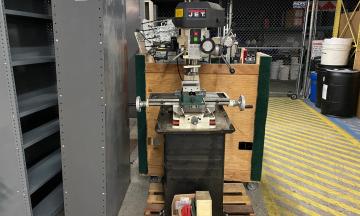 machine and box of stuff