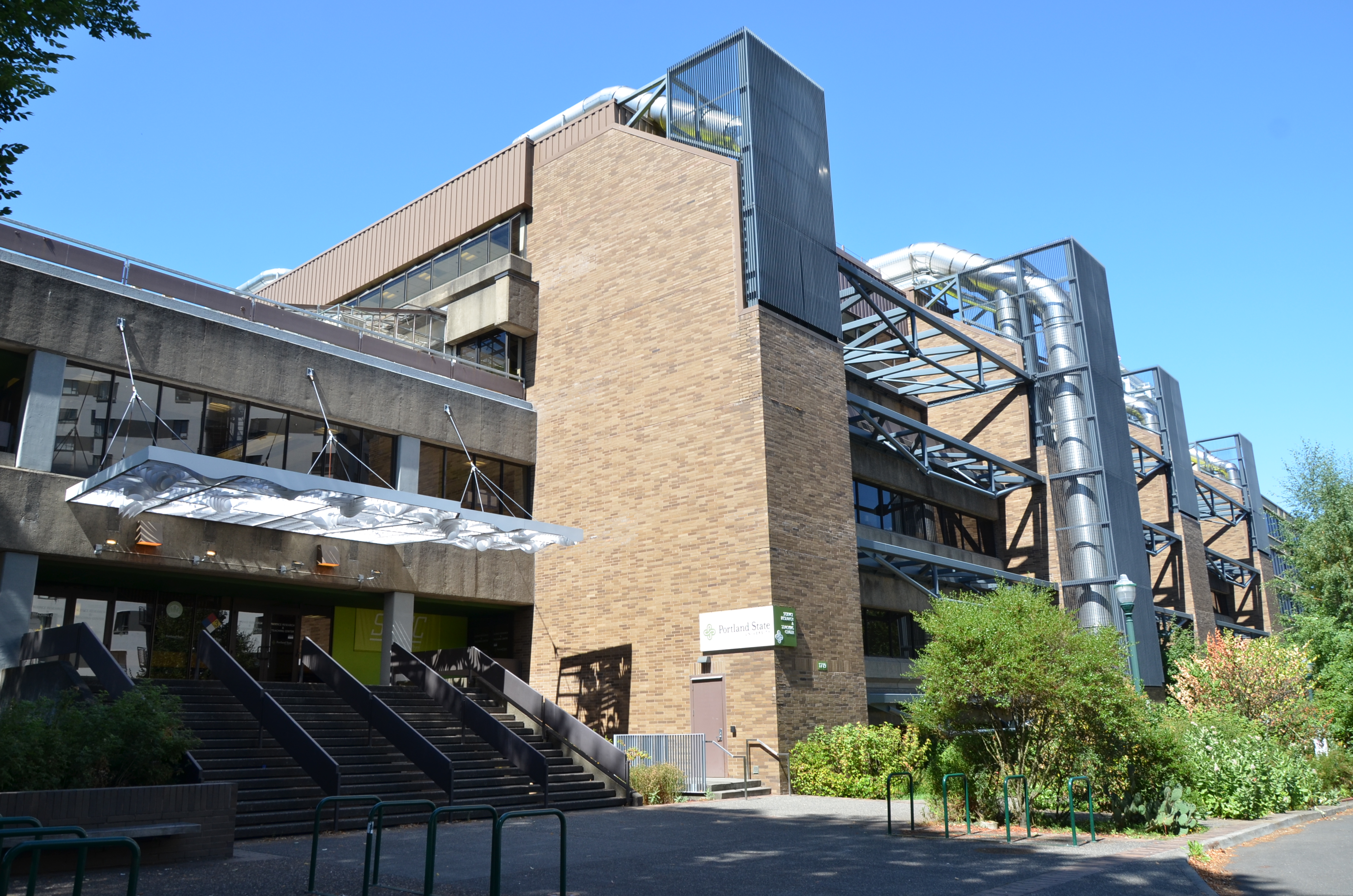 science research and teaching center southeast entrance