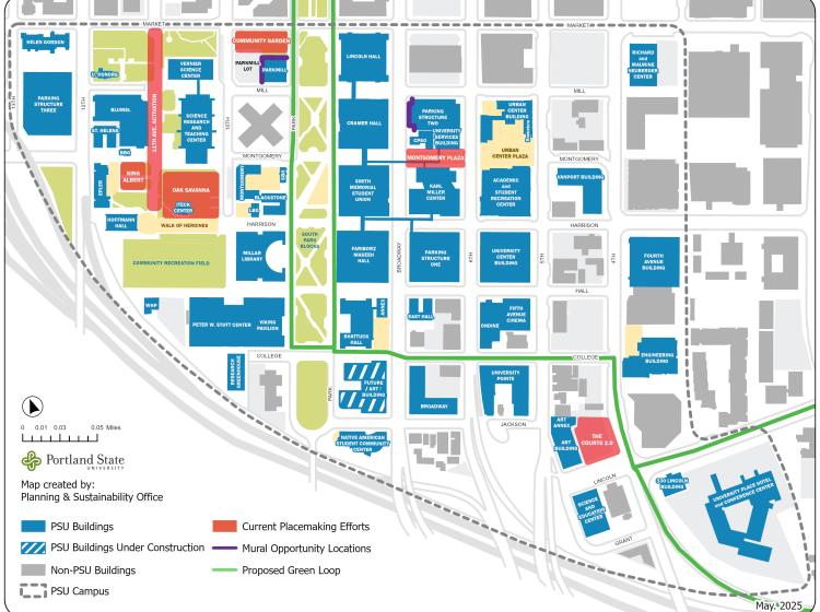 Map of placemaking opportunity sites