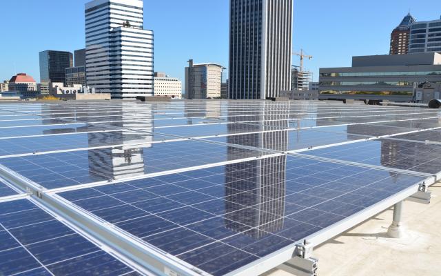 solar panels on millar library