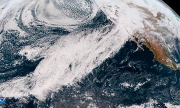 NOAA capture of the January 2023 atmospheric river event in California