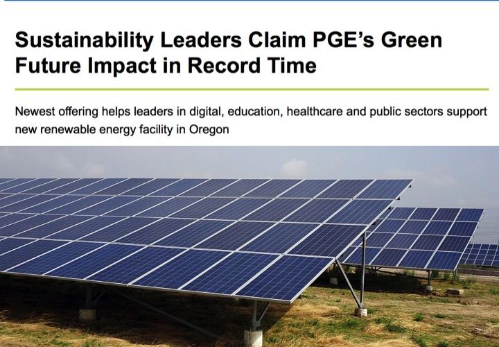 sustainability leaders claim page's green future impact in record time