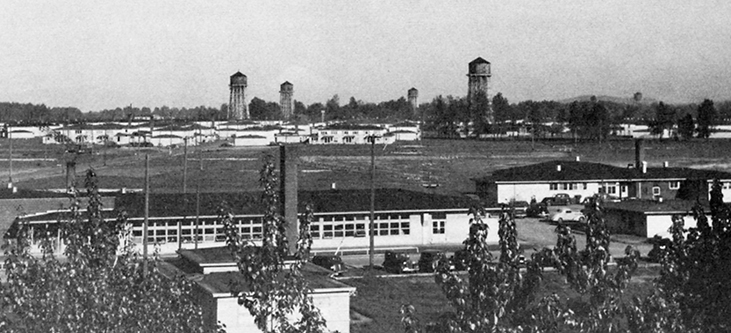 Aerial view of  Vanport City