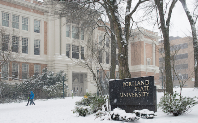Snowy day on PSU’s campus