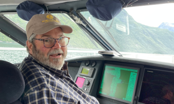 Dean Halverson in plane